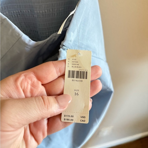 By Anthropologie • NWT Strapless Slim Midi Dress Blue Sequin 16 Party Cocktail - Picture 6 of 13